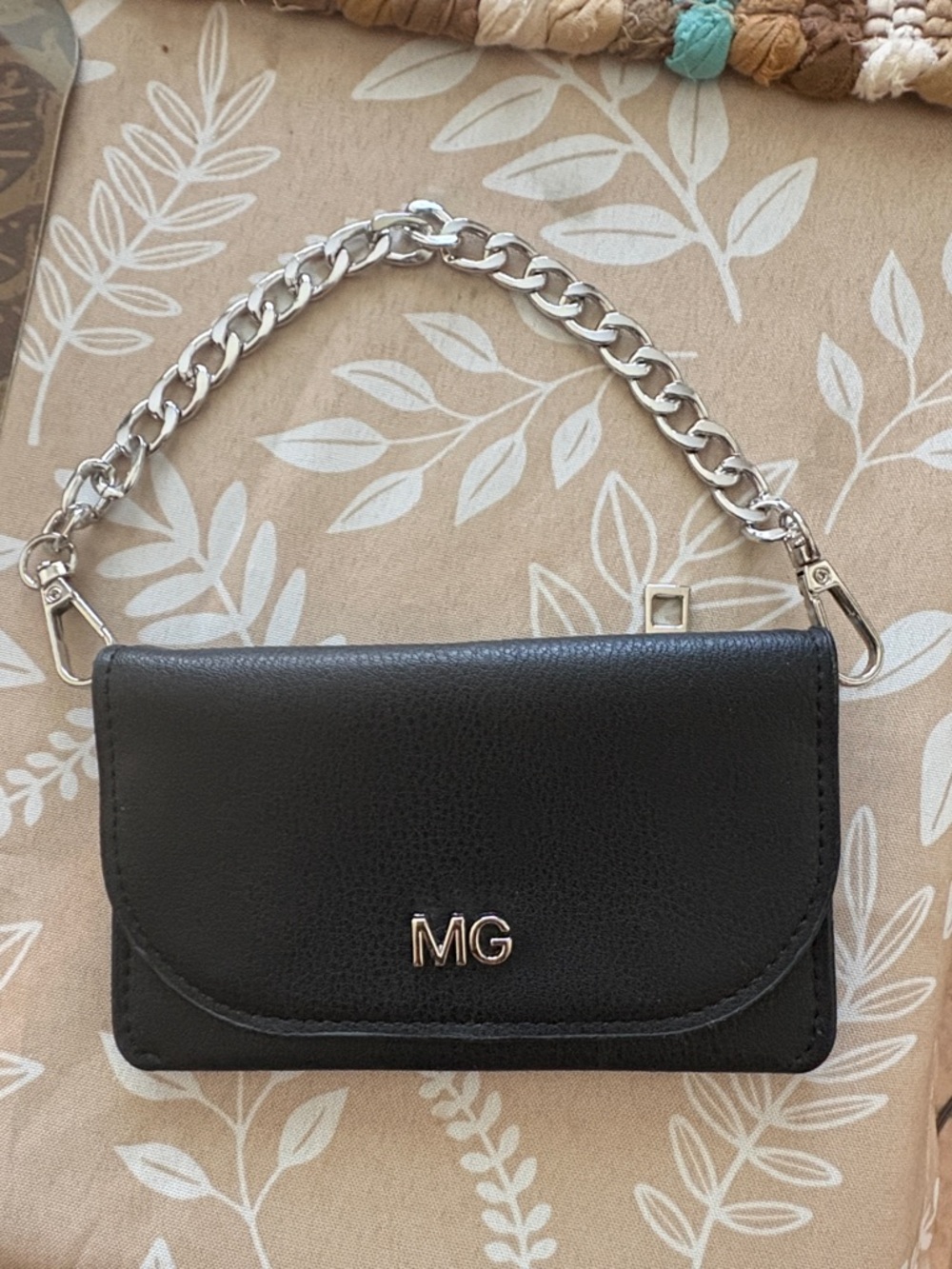 Madden Girl Black Chain Handle Cardholder Wallet